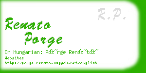 renato porge business card